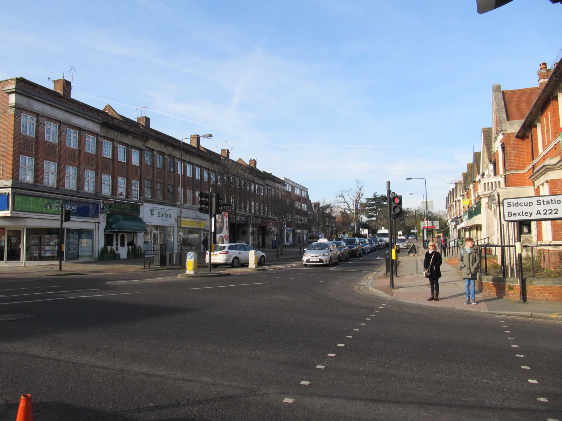 Main Road (A211) through Sidcup towards Foots Cray