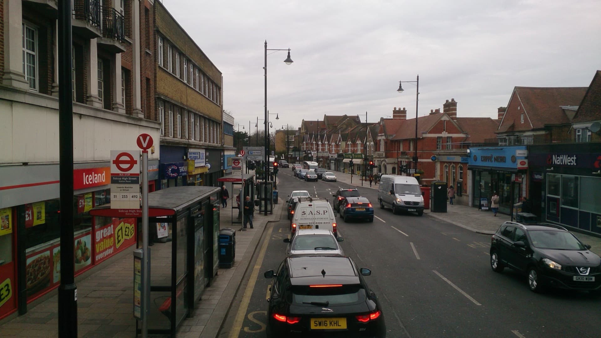 Sidcup High Street looking along the shopfronts