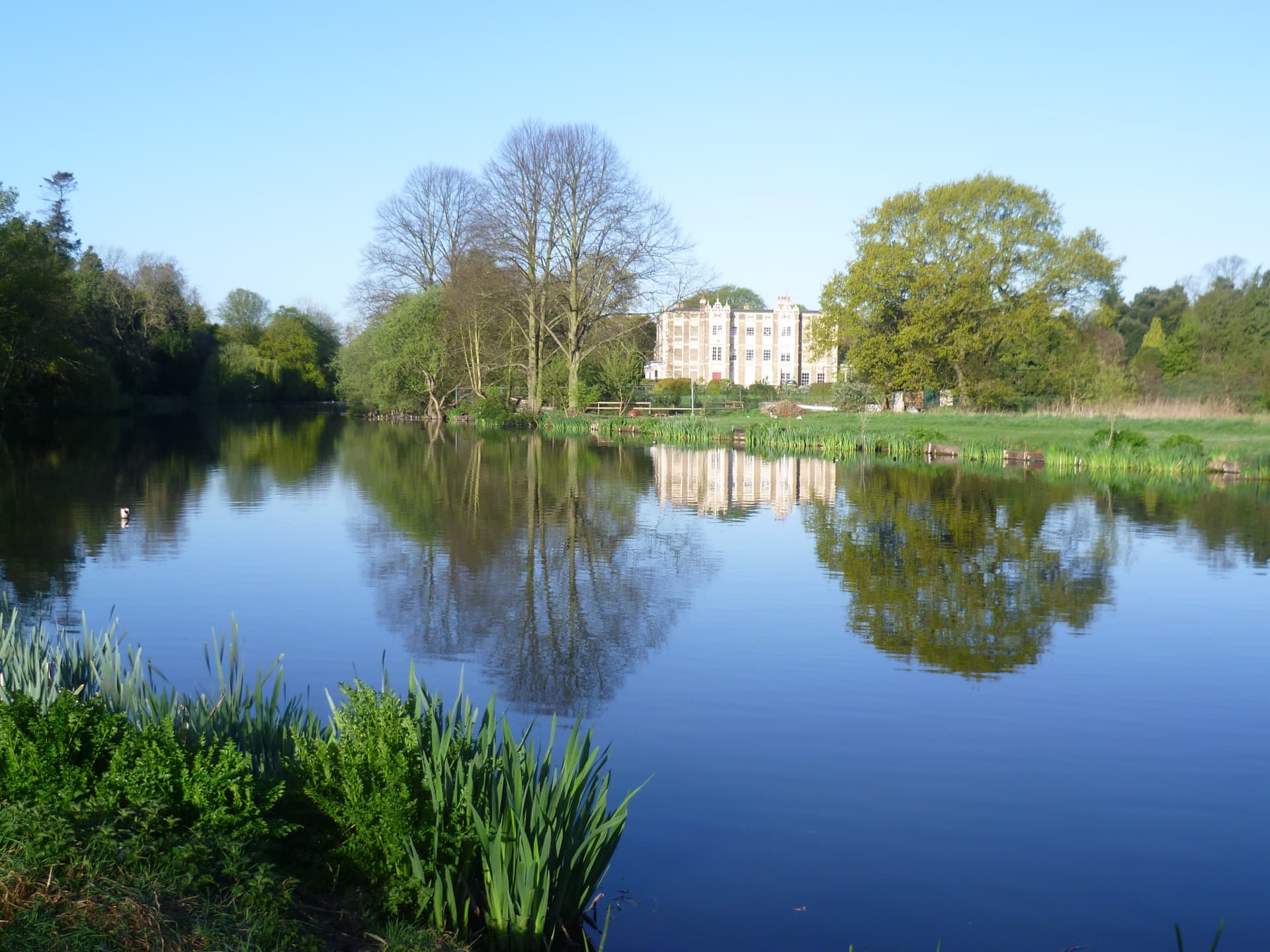 Lamorbey House across the lake, Sidcup